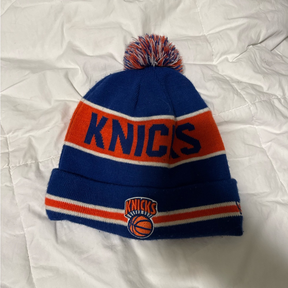 Blue and Orange Knicks Beanie